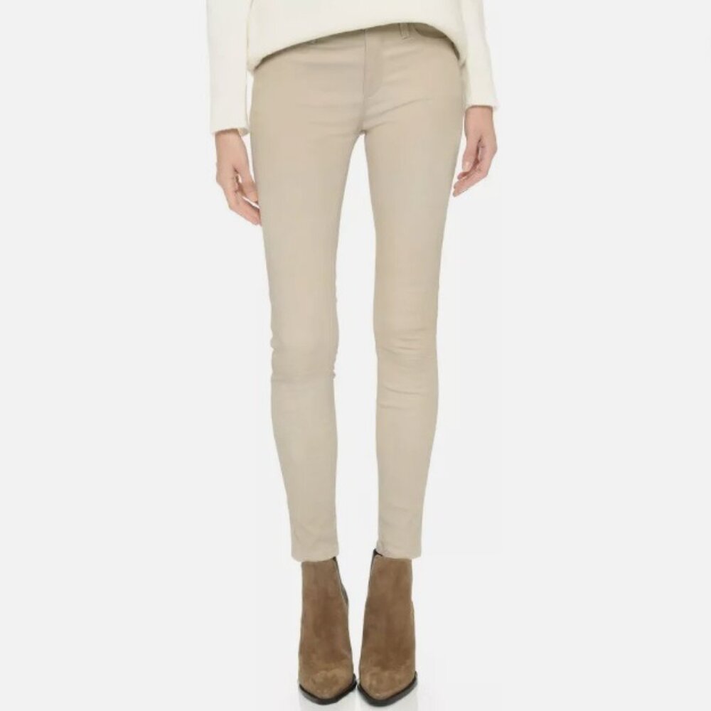 NWT Joe's Jeans Leather The Icon Ankle Mid Rise Skinny Ankle